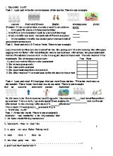 Bài tập ôn tập kiểm tra môn Tiếng anh lớp 5